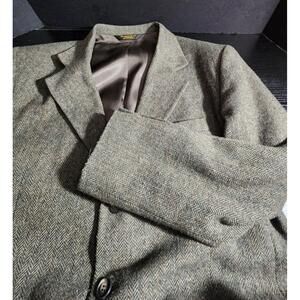 Vintage Woolrich Tweed Blazer Jacket dark green 3 button 40R ‎ SEE NOTES
